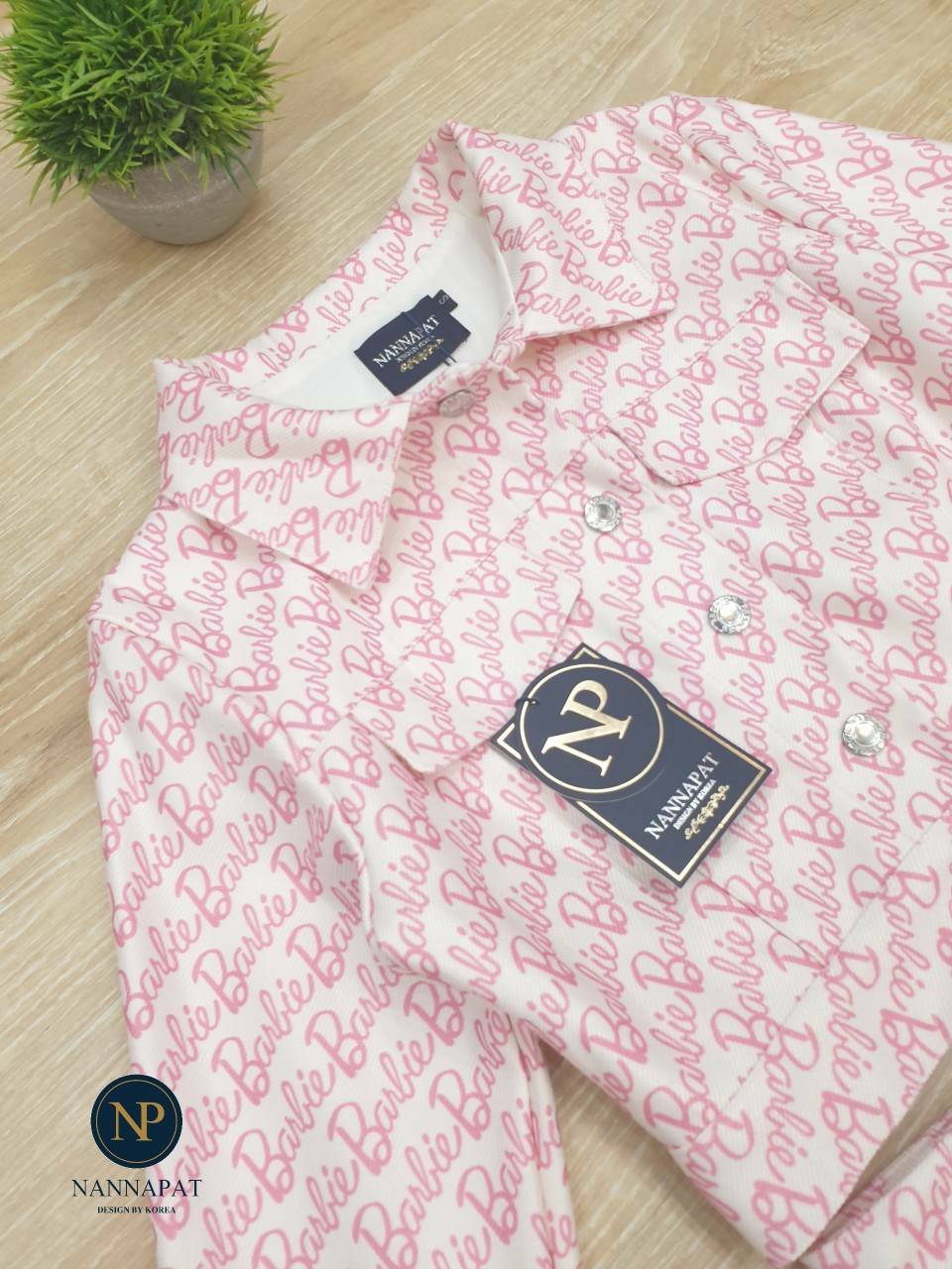 เสื้อกระดุมหน้ากระโปรงซิปหน้า