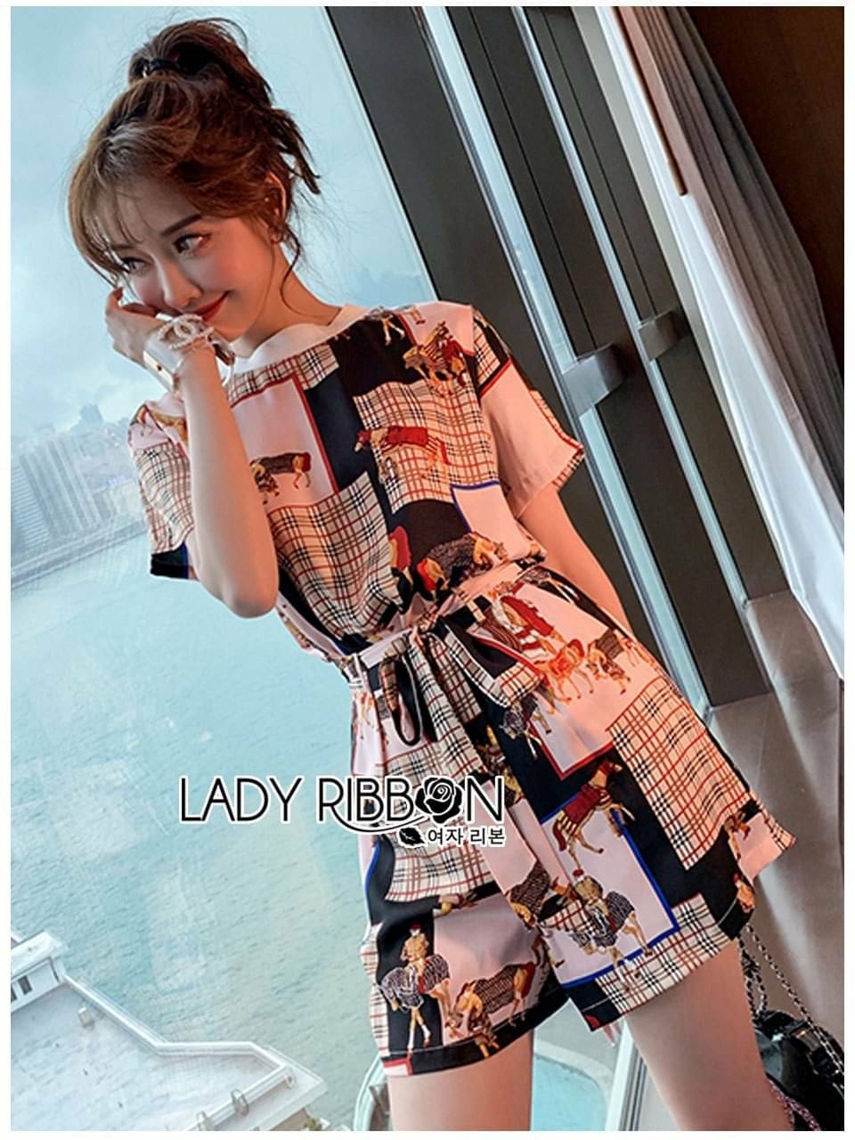 เซ็ตเสื้อแขนสั้นพิมพ์ลาย