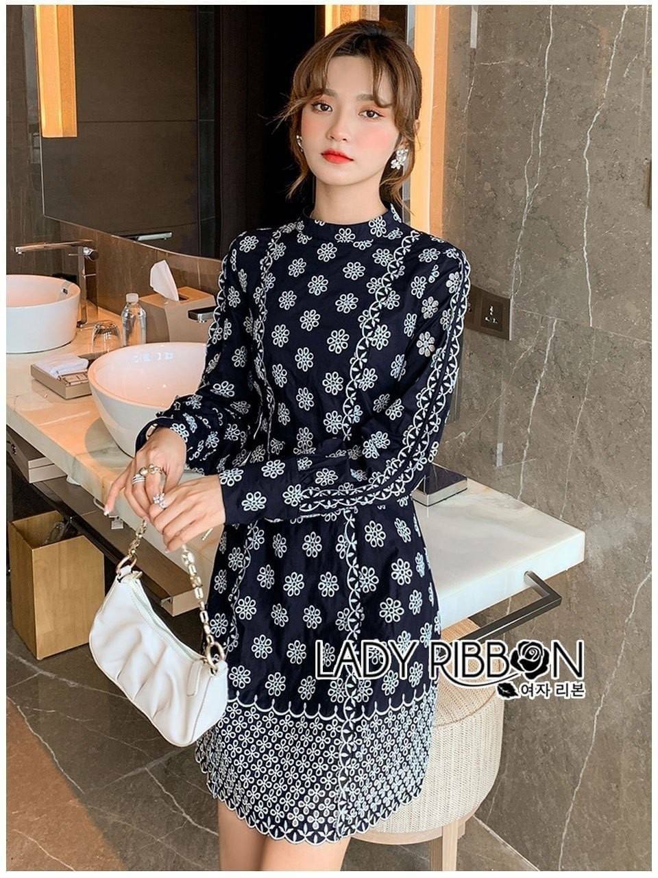 เดรสแฟชั่นสีกม Navy blue