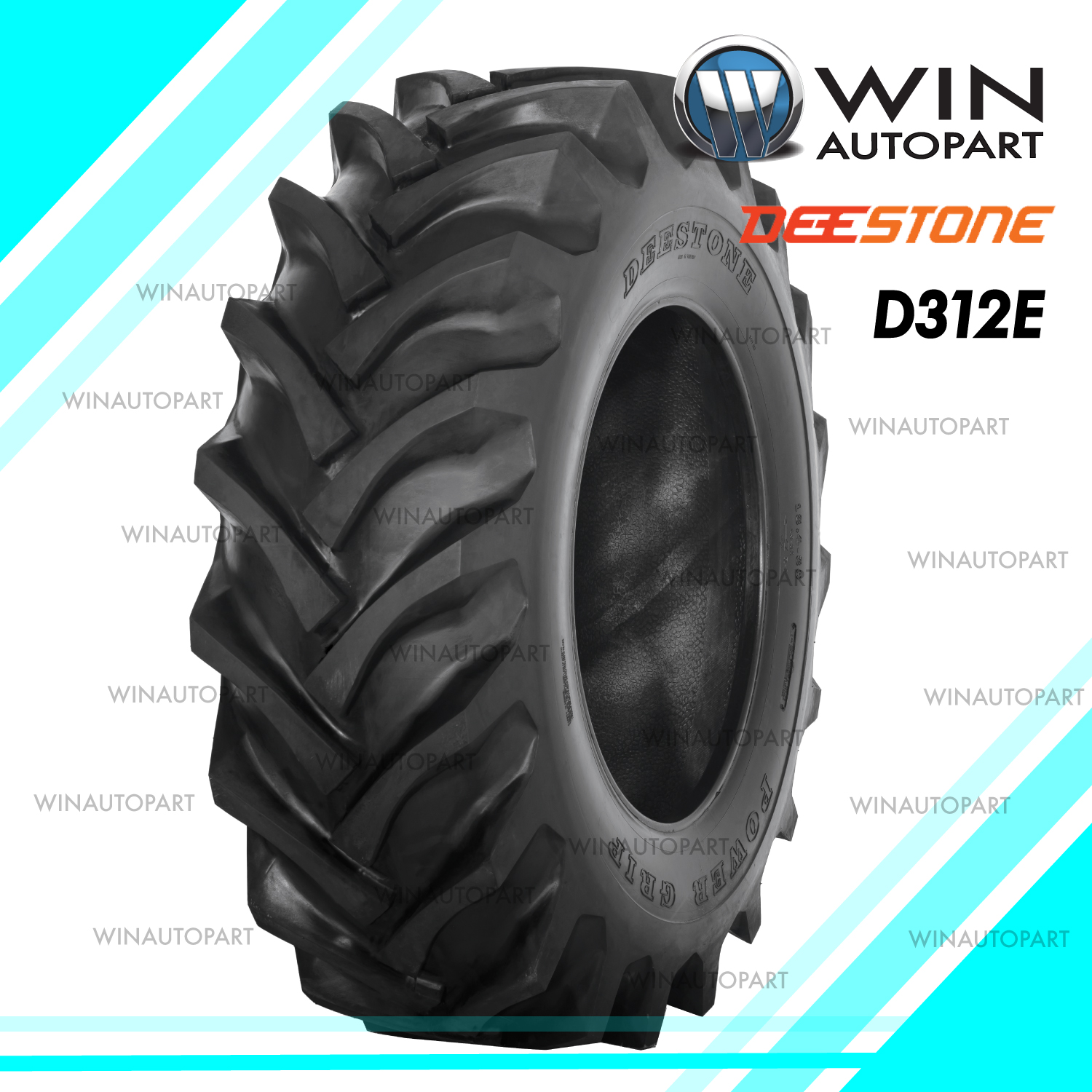 20.8-38 10PR ยี่ห้อ DEESTONE รุ่น ลายก้างปลา TT ยางรถไถ