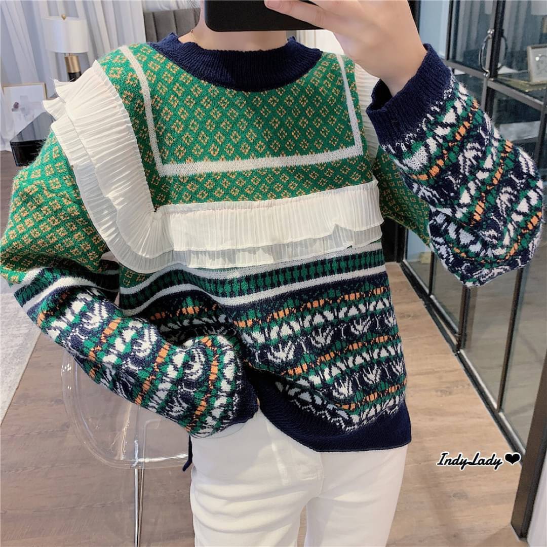 เสื้อ แขนยาว เนื้อผ้า ไหมพรม