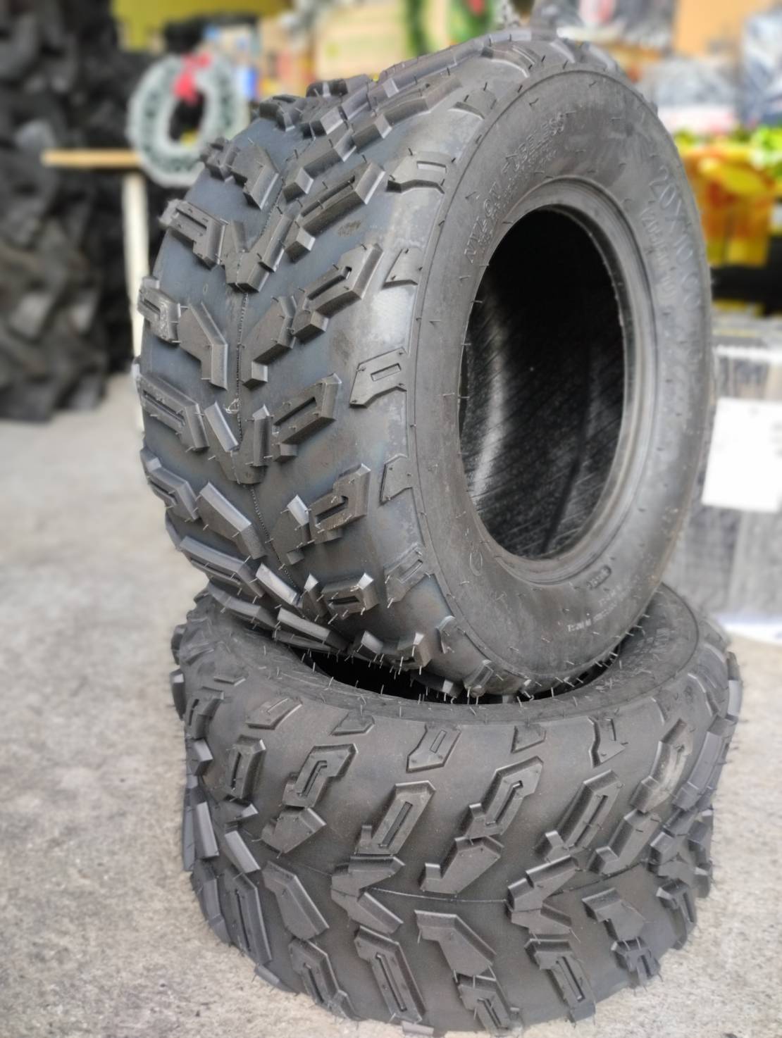 ยางรถเอทีวี (ATV) ขนาด 20x10.00-10 ( 205/10-10 ) ลายลุย ชนิด TL 4PR ยี่ห้อ JUNKAI