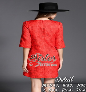 2Sister Made, Red Gold Luxury Dress Adorn
