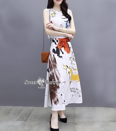 เซ็ทเสื้อพร้อมกระโปรงงานแบรนด์