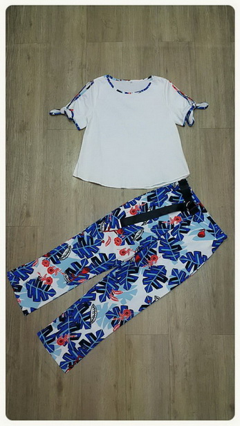 เซ็ทเสื้อ+กางเกงเกาหลีสีขาว