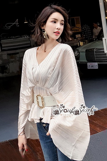 ผ้าทอริ้วขวางทรงปีกค้างคาว