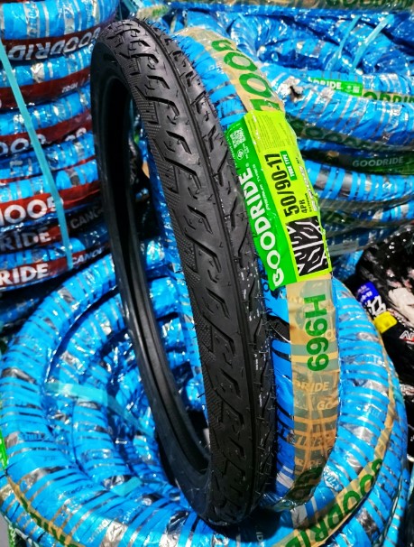 ยางมอเตอร์ไซค์ ขนาด 50/100-17 60/90-17 80/90-17 รุ่น H969 ชนิด TT ยี่ห้อ GOODRIDE