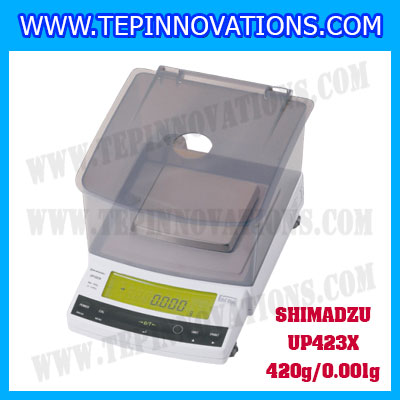 เครื่องชั่งดิจิตอล ทศนิยม 3 ตำแหน่ง รุ่น UP423X 420gx0.001g เครื่องชั่งละเอียดสูง420g เครื่องชั่งน้ำหนัก420g ตาชั่ง420กรัม พิกัดน้ำหนัก 420g ความละเอียด 0.001g ยี่ห้อ SHIMADZU รุ่น UP423X