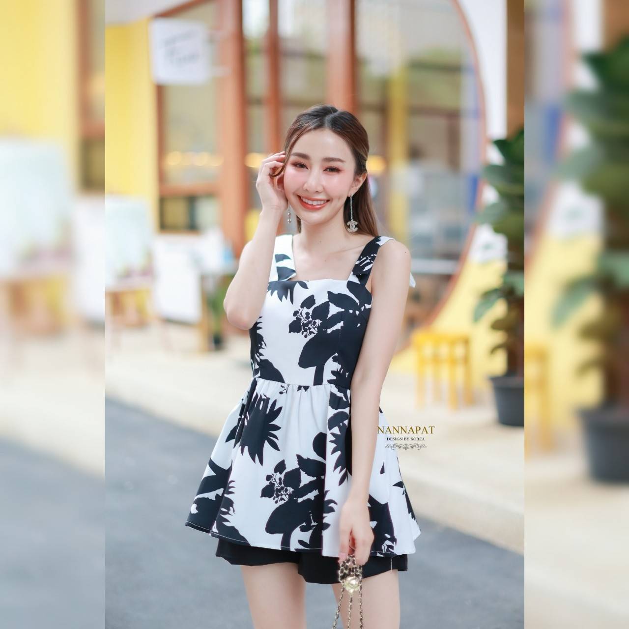 เดรสงานซิปหลัง มีฟองน้ำอก