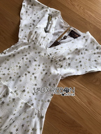 Lady Ariana Sparkling Little Star Printed Dress
