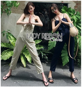 Lady Lily Casual Chic Ribbon Jumpsuit จัมป์สูทสายเดี่ยว