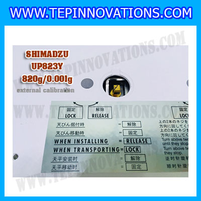 เครื่องชั่งดิจิตอล ทศนิยม 3 ตำแหน่ง รุ่น UP823Y 820gx0.001g เครื่องชั่งละเอียดสูง820g เครื่องชั่งน้ำหนัก820g ตาชั่ง820กรัม พิกัดน้ำหนัก 820g ความละเอียด 0.001g ยี่ห้อ SHIMADZU รุ่น UP823Y