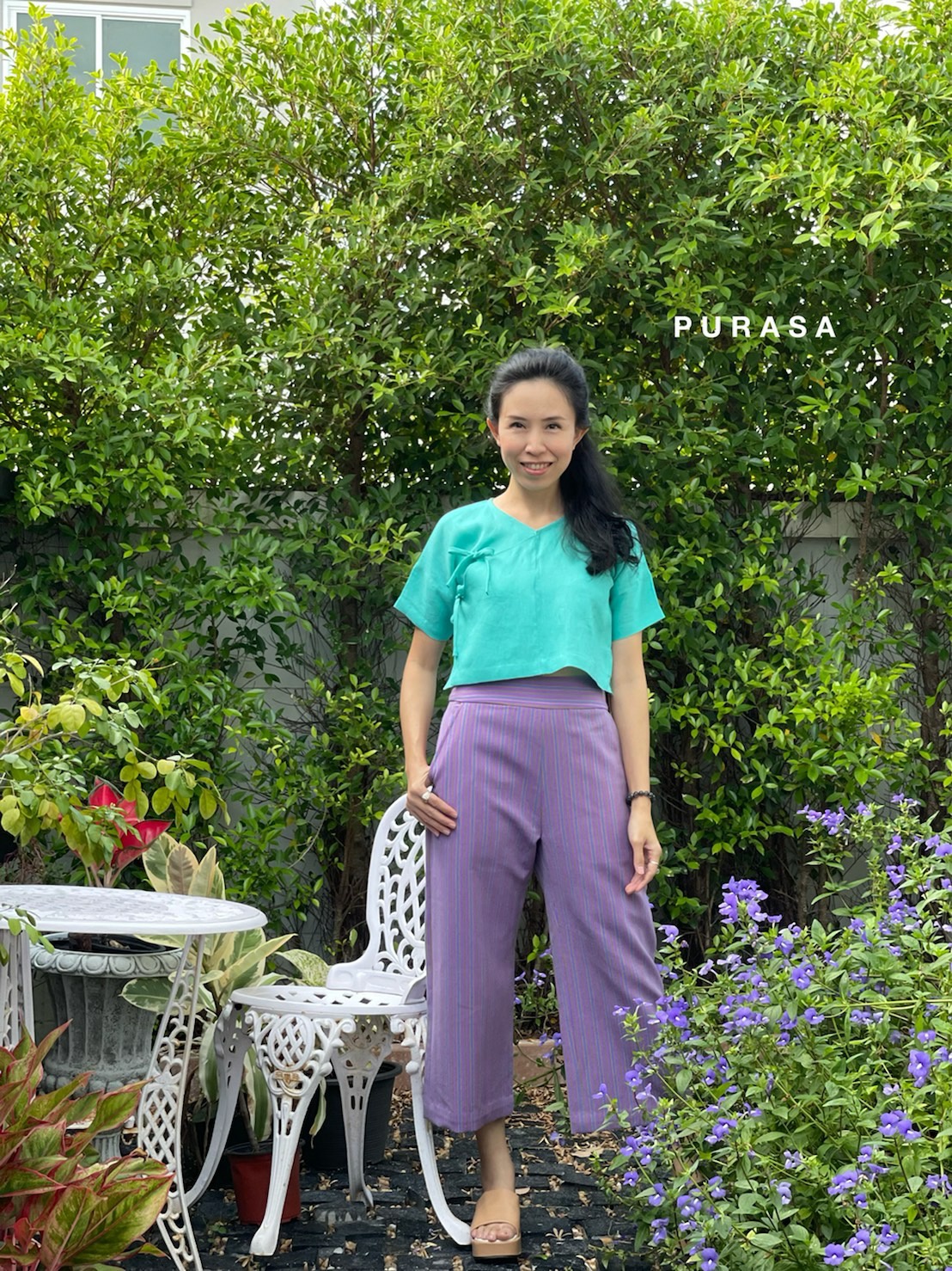 เสื้อครอปผ้าลินิน