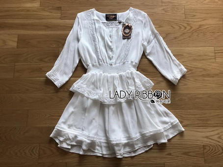 Lady Rosie Layered Lace and Chiffon Mini Dress