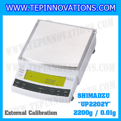 เครื่องชั่งดิจิตอล ทศนิยม 2 ตำแหน่ง รุ่น UP2202Y พิกัด2200gx0.01g เครื่องชั่งละเอียดสูง2200g เครื่องชั่งน้ำหนัก2200g ตาชั่ง2200กรัม พิกัดน้ำหนัก 2200g ความละเอียด 0.01g ยี่ห้อ SHIMADZU รุ่น UP2202Y
