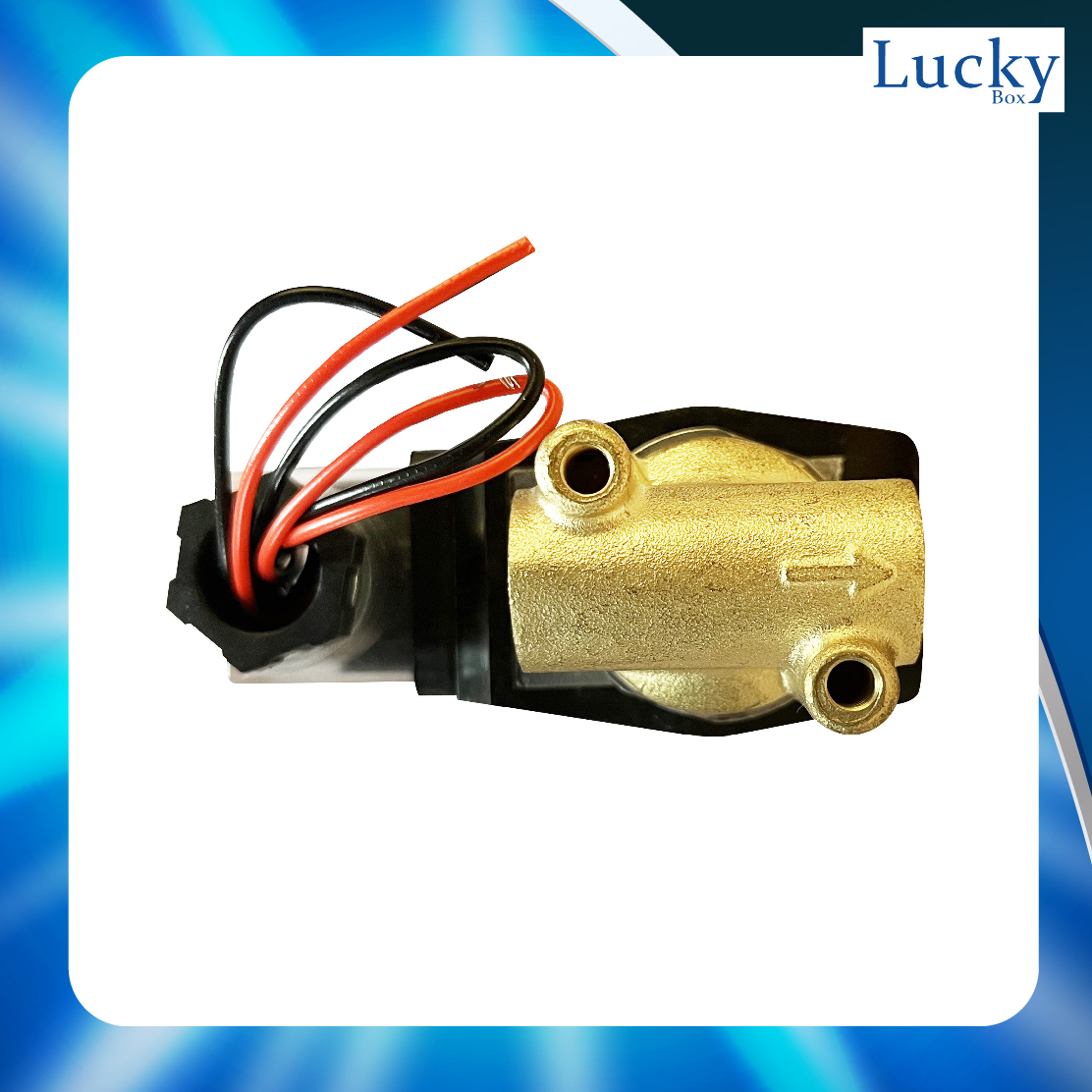 Solenoid Valve โซลินอยด์ทองเหลือง 1/4 นิ้ว (2 หุน) AC220V แบบเหลี่ยม