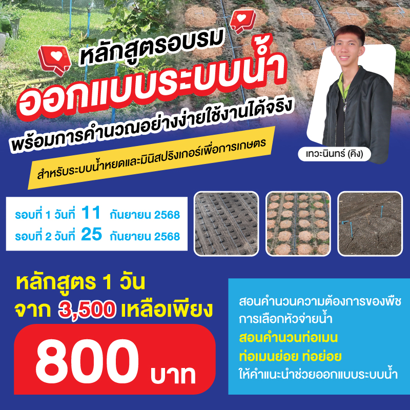 หลักสูตร 1 วัน ออกแแบระบบน้ำพร้อมการคำนวนอย่างง่ายใช้งานได้จริง