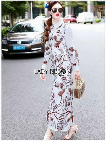 🎀 Lady Ribbon's Made 🎀 Lady Babara Wild Printed White Shirt Dress
