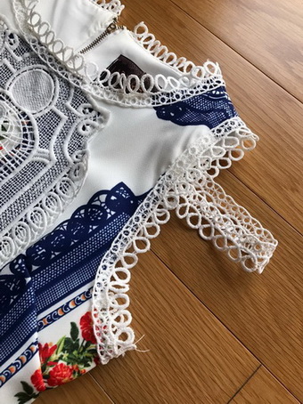 Lady Madison Modern Lace and Crepe Dress