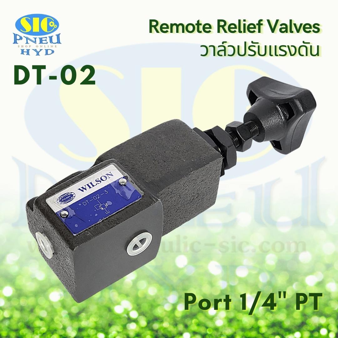 DT-02 Remote Relief Valve 1/4" รีลีฟวาล์วแบบต่อท่อ WILSON