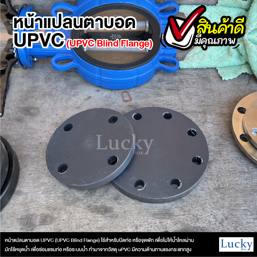 หน้าแปลนตาบอด UPVC ขนาด 6 นิ้ว (UPVC Blind Flange)
