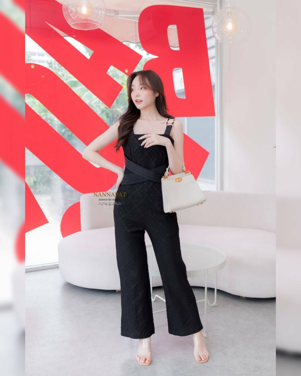 จั้มสูทงานซิปหลัง มีฟองน้ำอก