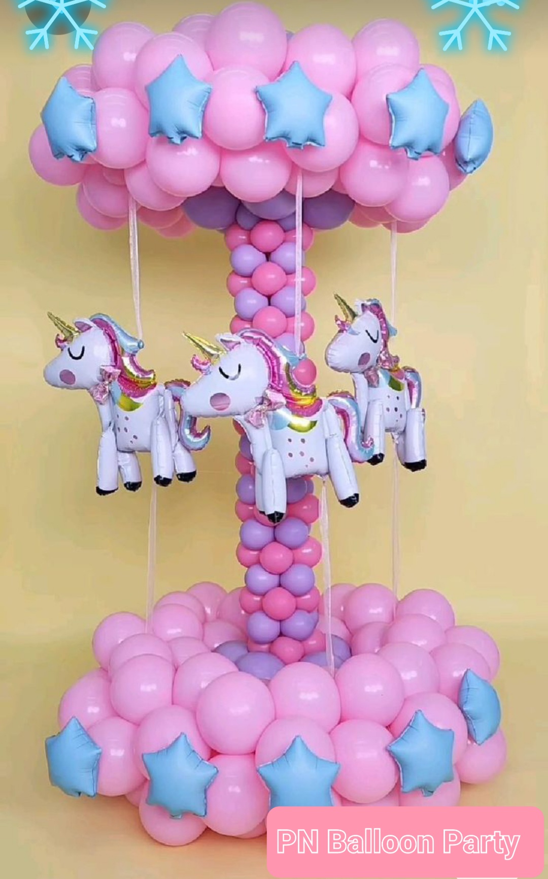 ลูกโป่งม้าหมุน สวนสนุก carousel amusement park Balloons