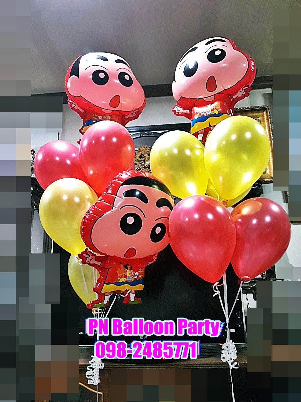 ช่อลูกโป่งชินจัง สาวกชินโนะสุเกะห้ามพลาดนะจ๊ะ Chinchan Balloons