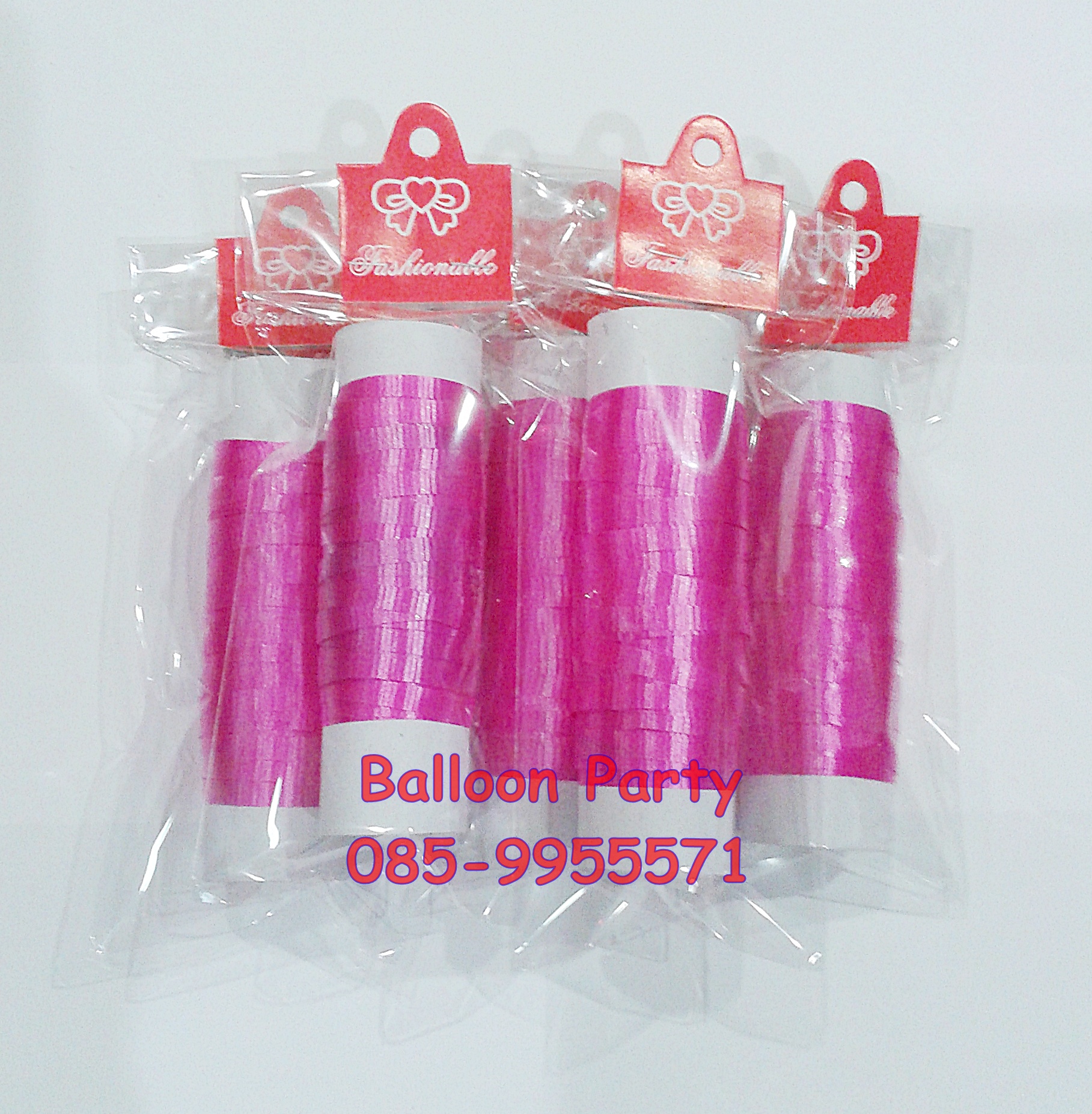 ริบบิ้นลูกโป่งสีชมพู Pink Ribbon ยาว 10 เมตร