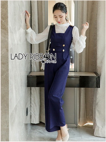 White Blouse with Jumpsuit Set
