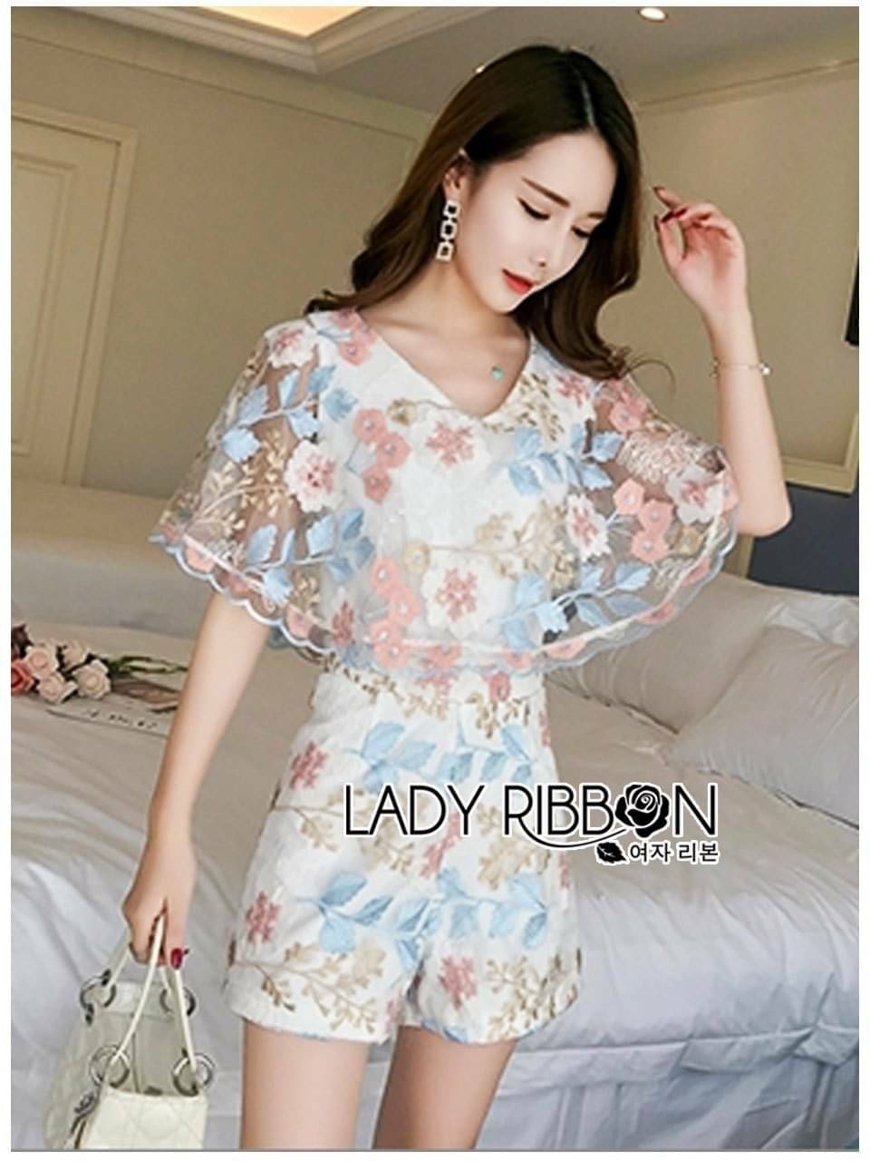 Mini Playsuit เพลย์สูทขาสั้นผ้าลูกไม้