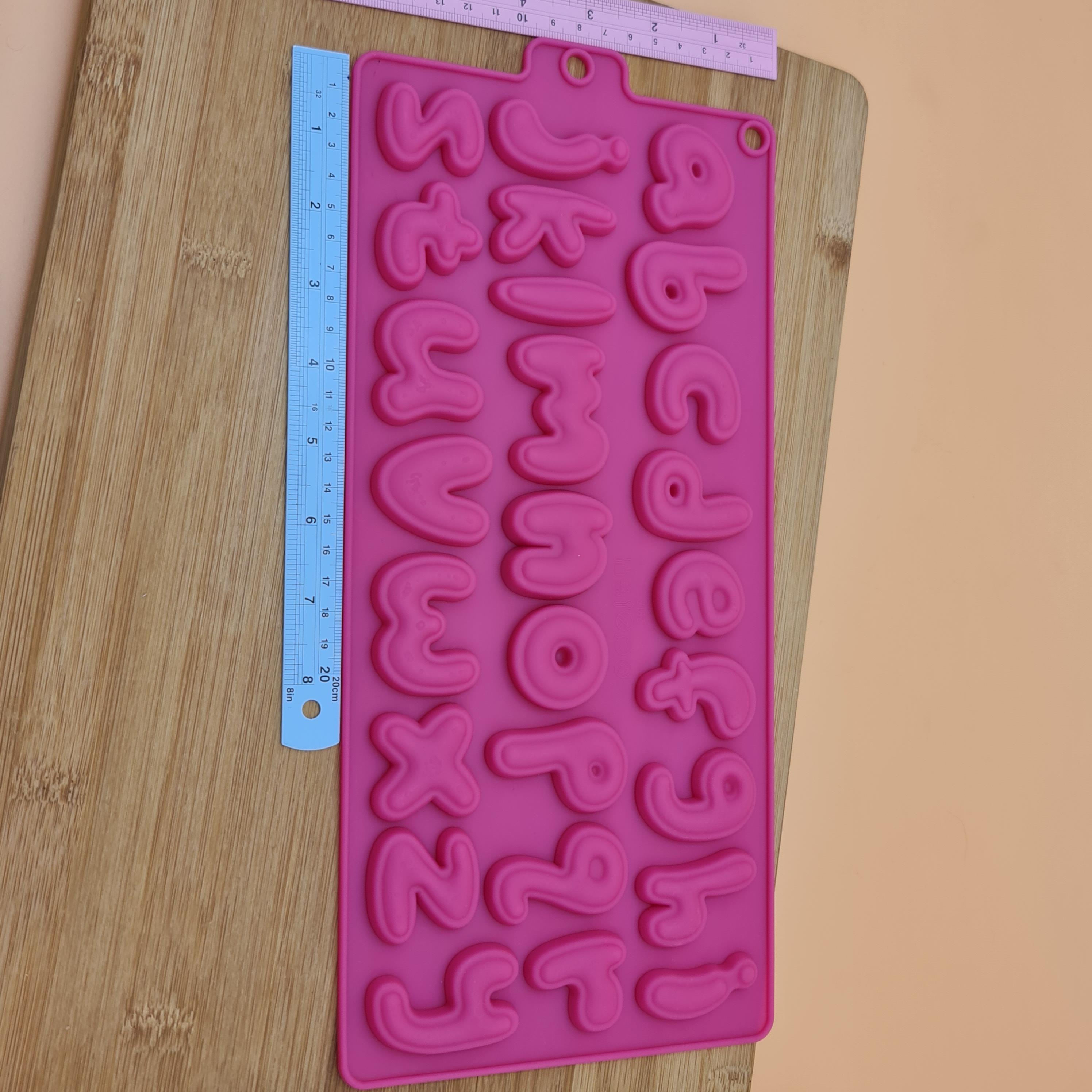 ✅️🇹🇭 แม่พิมพ์ซิลิโคน ตัวหนังสือ A-Z 0-9 สำหรับงาน ฟองดอง วุ้น ช็อคโกแลต โมลสบู่ เรซิ่น เจริญ12