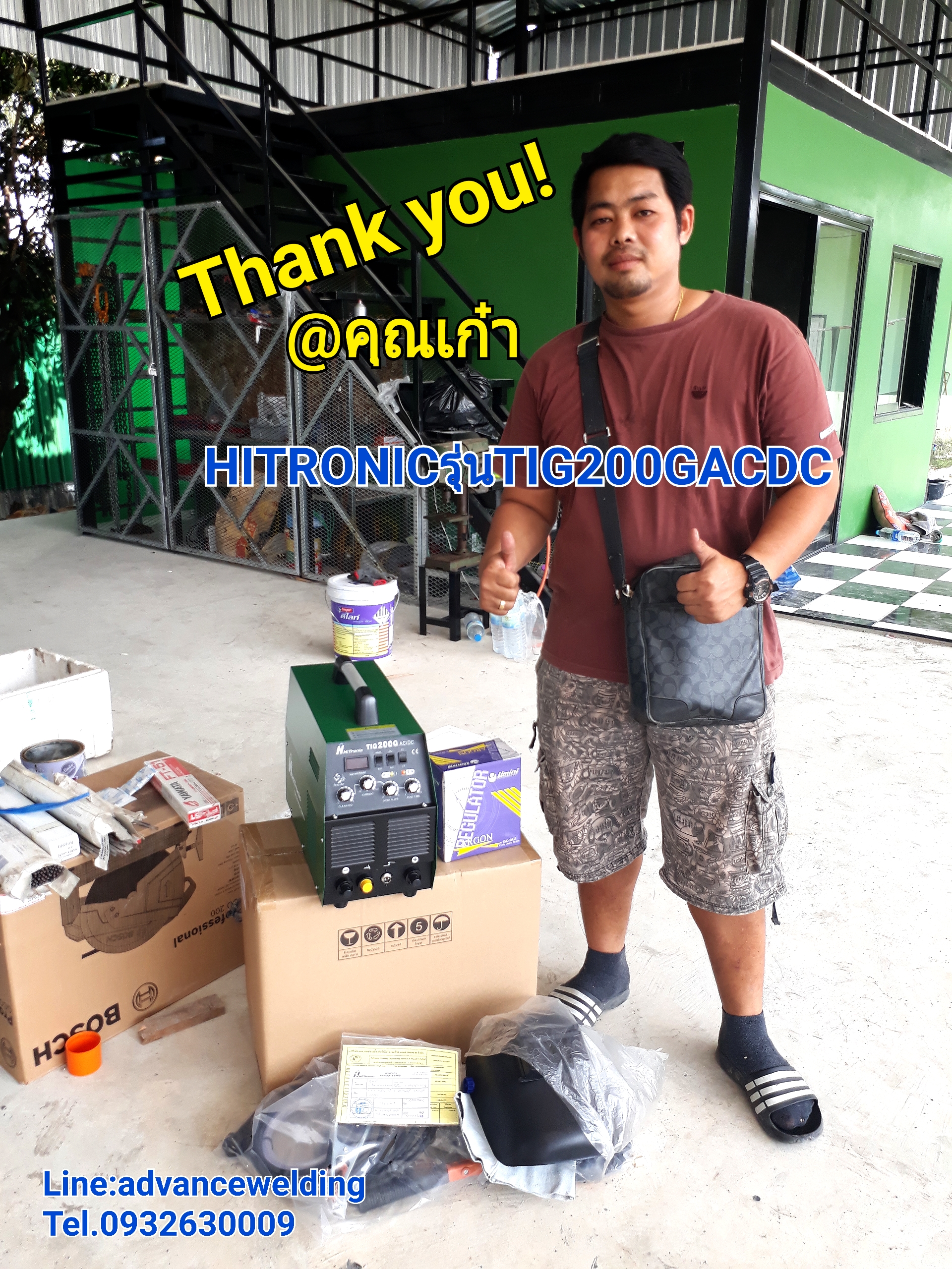 เครื่องเชื่อมอลูมิเนียม ยี่ห้อ รุ่นTIG200GACDC
