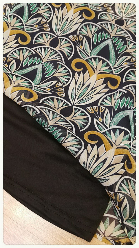 เสื้อผ้าชีฟองลายดอกเนื้อดี