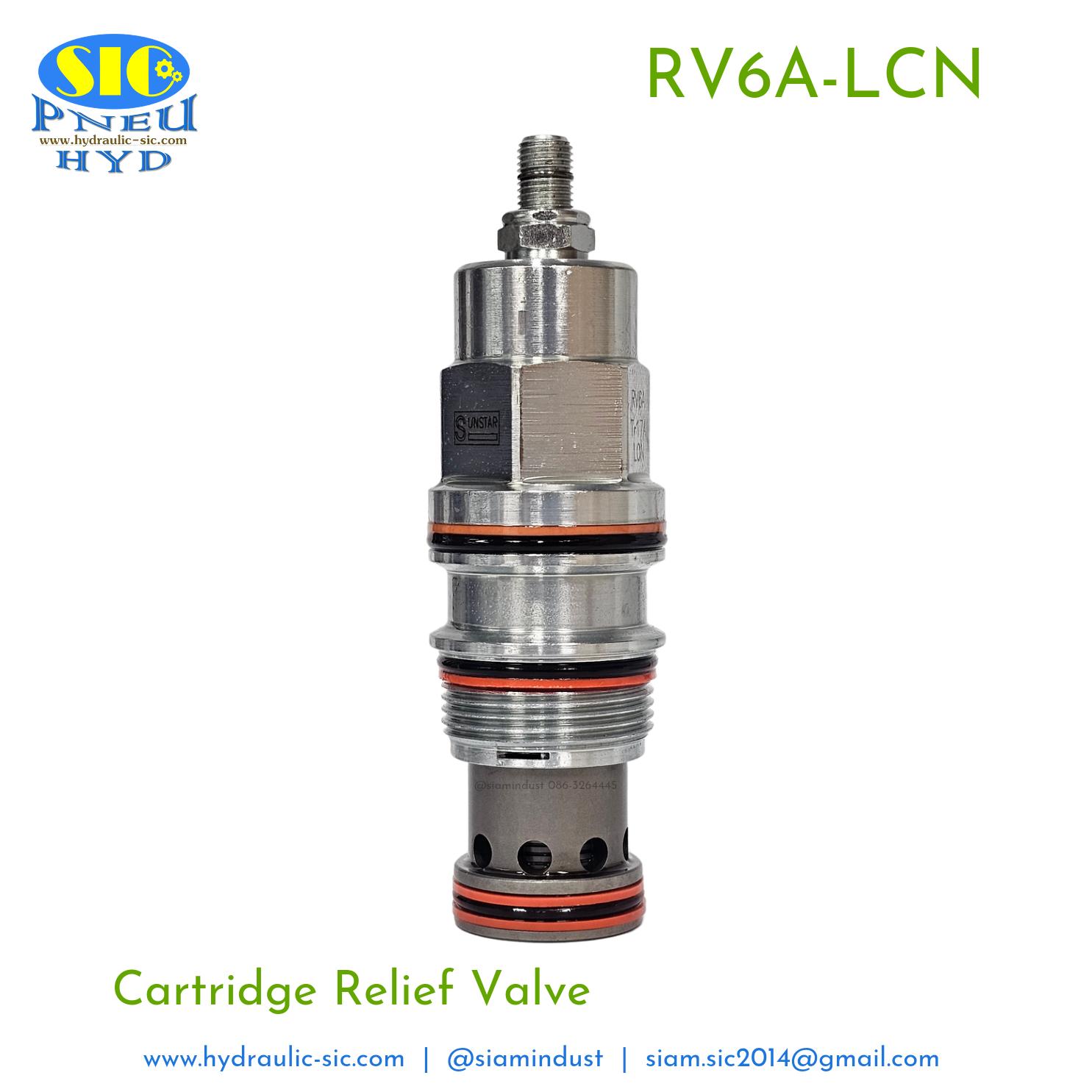 RV6A-T17A-LCN Cartridge Relief Valve เทียบ SUN Hydraulic รุ่น RVGA-LCN