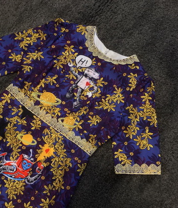 ชุดเดรสคอกลมแขน 3 ส่วน