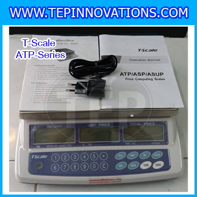เครื่องชั่งดิจิตอลคำนวณราคา T-Scale รุ่น ATP-30 เครื่องชั่งดิจิตอลคำนวณราคาพิกัด 30kg กิโลคำนวณราคา เครื่องชั่งคิดเงิน ตาชั่งคิดเงิน กิโลคิดเงินได้ พิกัดน้ำหนัก 30kg อ่านค่าละเอียด 5g (ผ่านตรวจรับรองจากสำนักงานกลางชั่งตวงวัด)