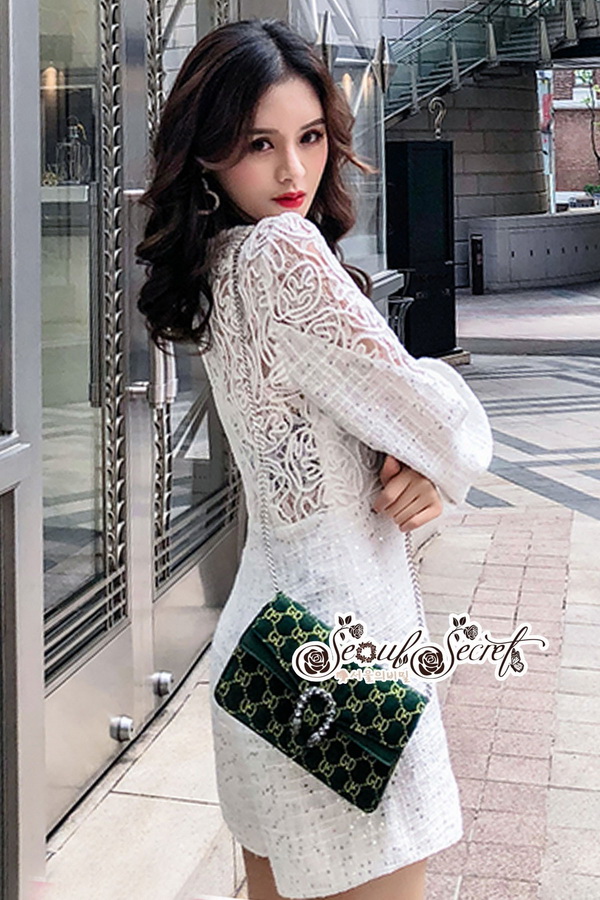 จั้มสูทขาสั้นสวยหรูดูไฮคลาสดีเทลทรงคอวี