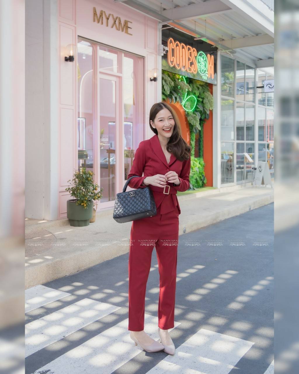 เสื้อกระดุมหน้ากางเกงมีกระเป๋าข้าง