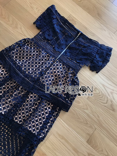 Layered Lace Dress เดรสผ้าลูกไม้สีน้ำเงิน