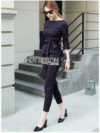 Lady Anne Smart Casual Striped Crepe