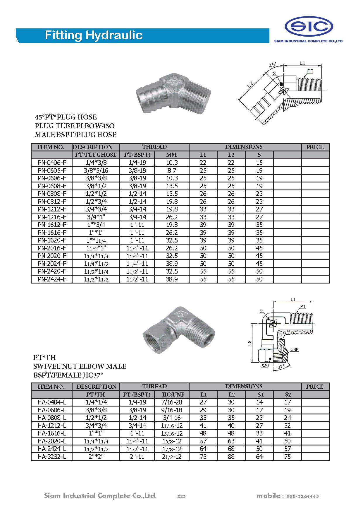 ข้อต่อไฮดรอลิค Fitting Hydraulic 3000 PSI