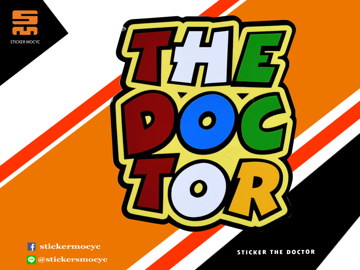 สติ๊กเกอร์ Rossi 46 Sticker Rossi 46 The Doctor 1 ชิ้น ขนาด 7 x 6 ซม.