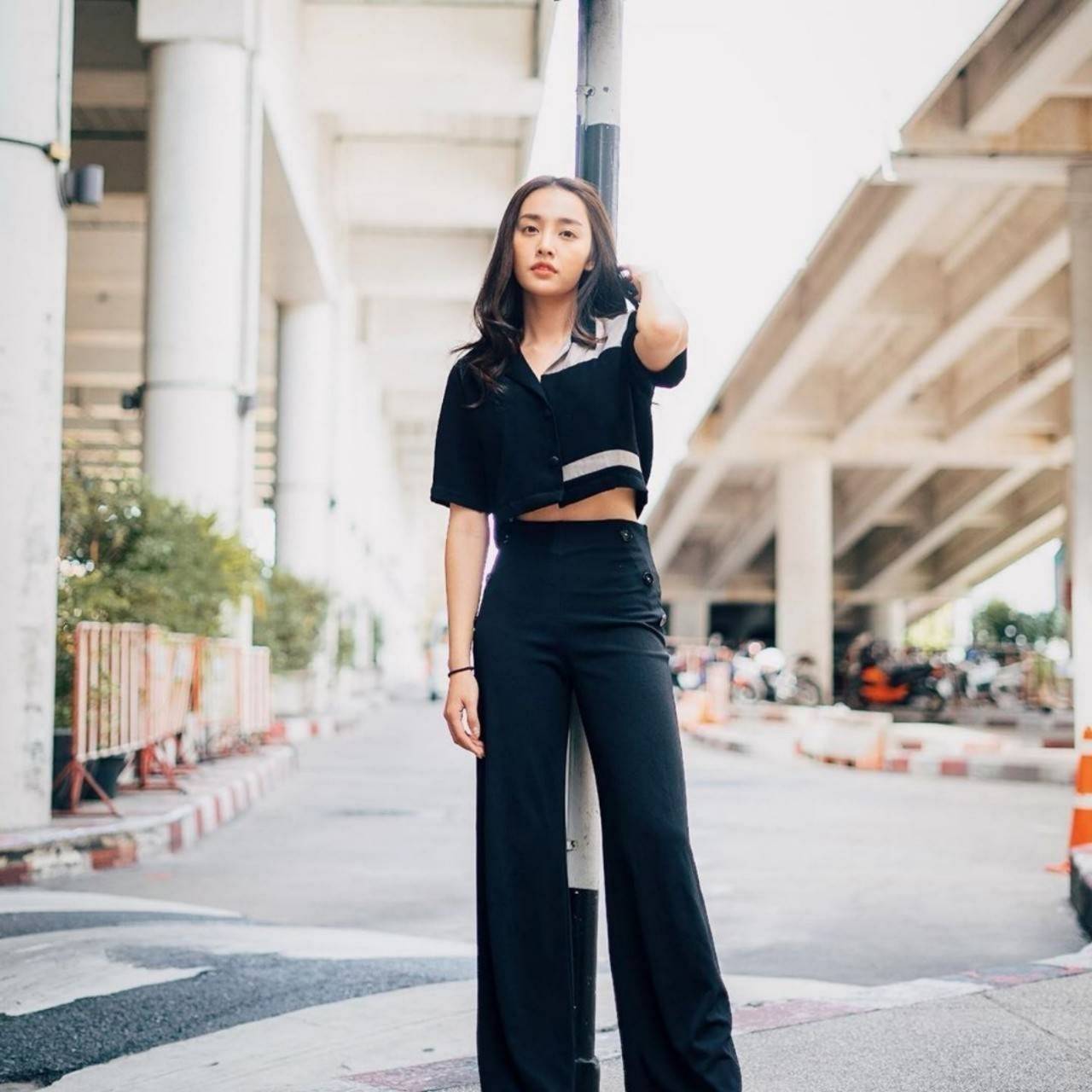 เซทกระดุมีหน้า กางเกงทรงสวย