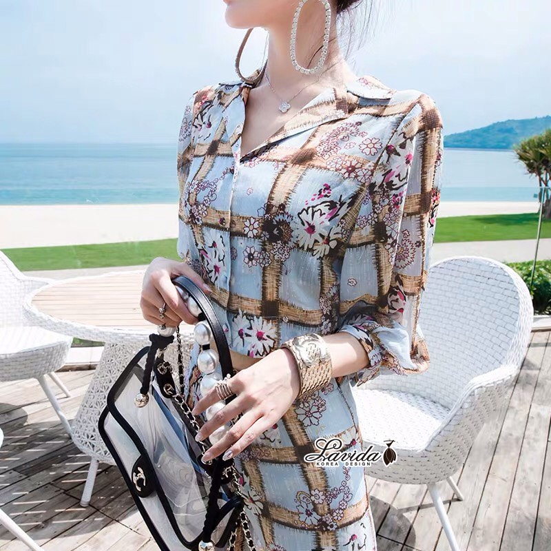 เสื้อกางเกง ดีเทลอยู่ที่ลายผ้าสวย