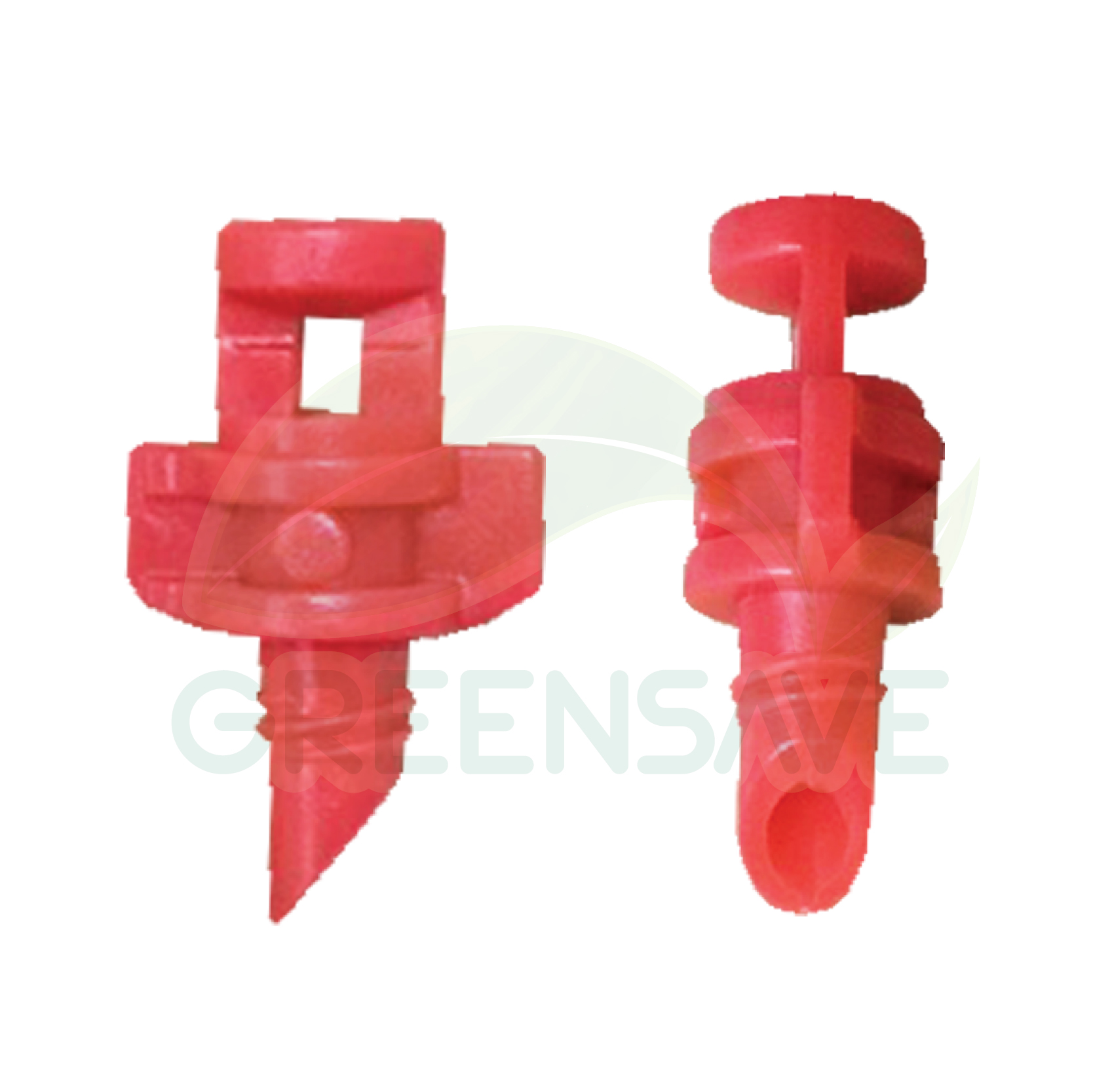 หัวฉีดสเปรย์ปลายตัดเกลียว 3-5 มม 360 องศา สีแดง