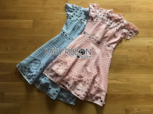 Mini Dress เดรสสั้นผ้าลูกไม้สีพาสเทลหวาน