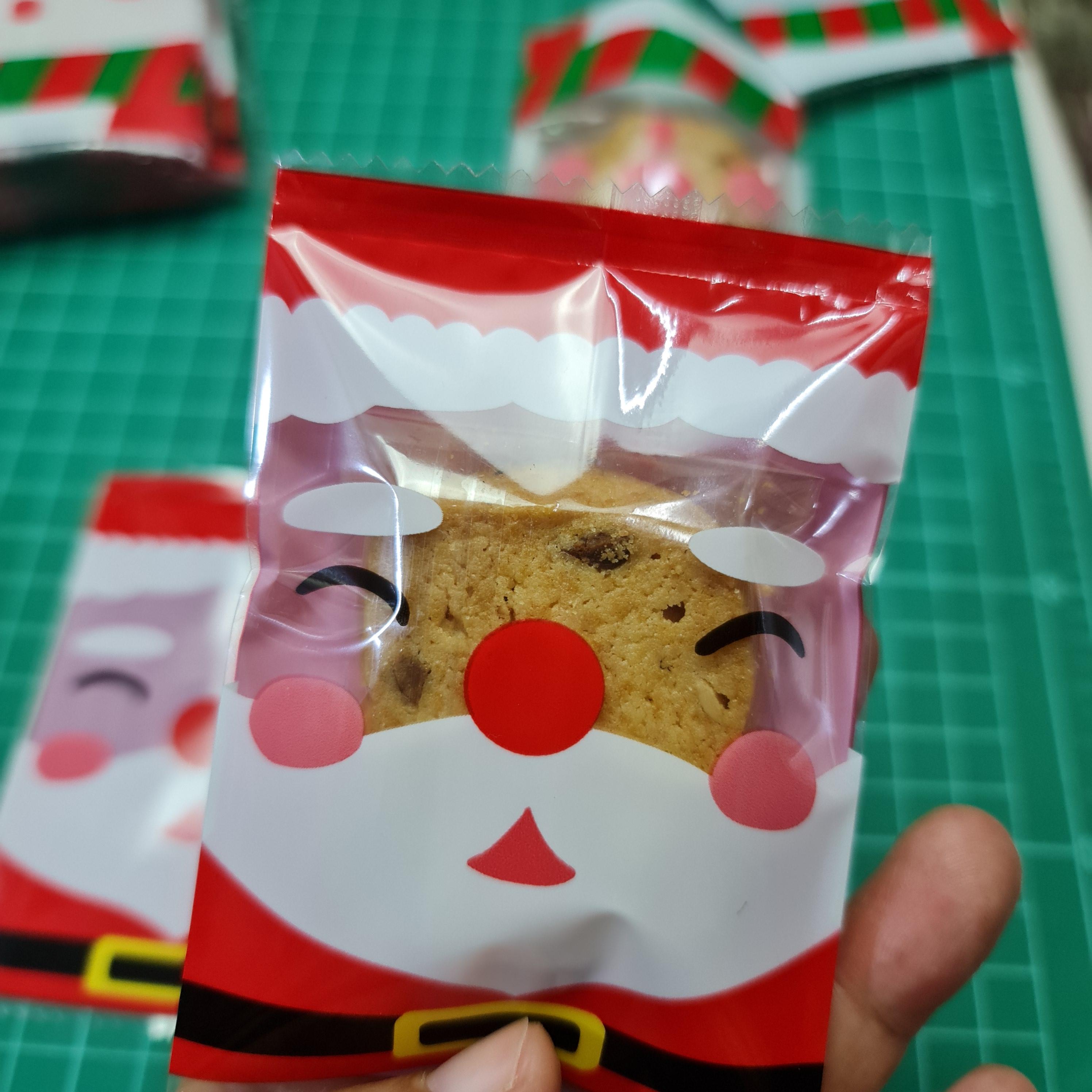 ถุงซีล 7×10cm. คริสมาส คละ2ลาย ~100ใบ/แพ๊ค ถุงคุ๊กกี้ ถุงขนม bbpo j12
