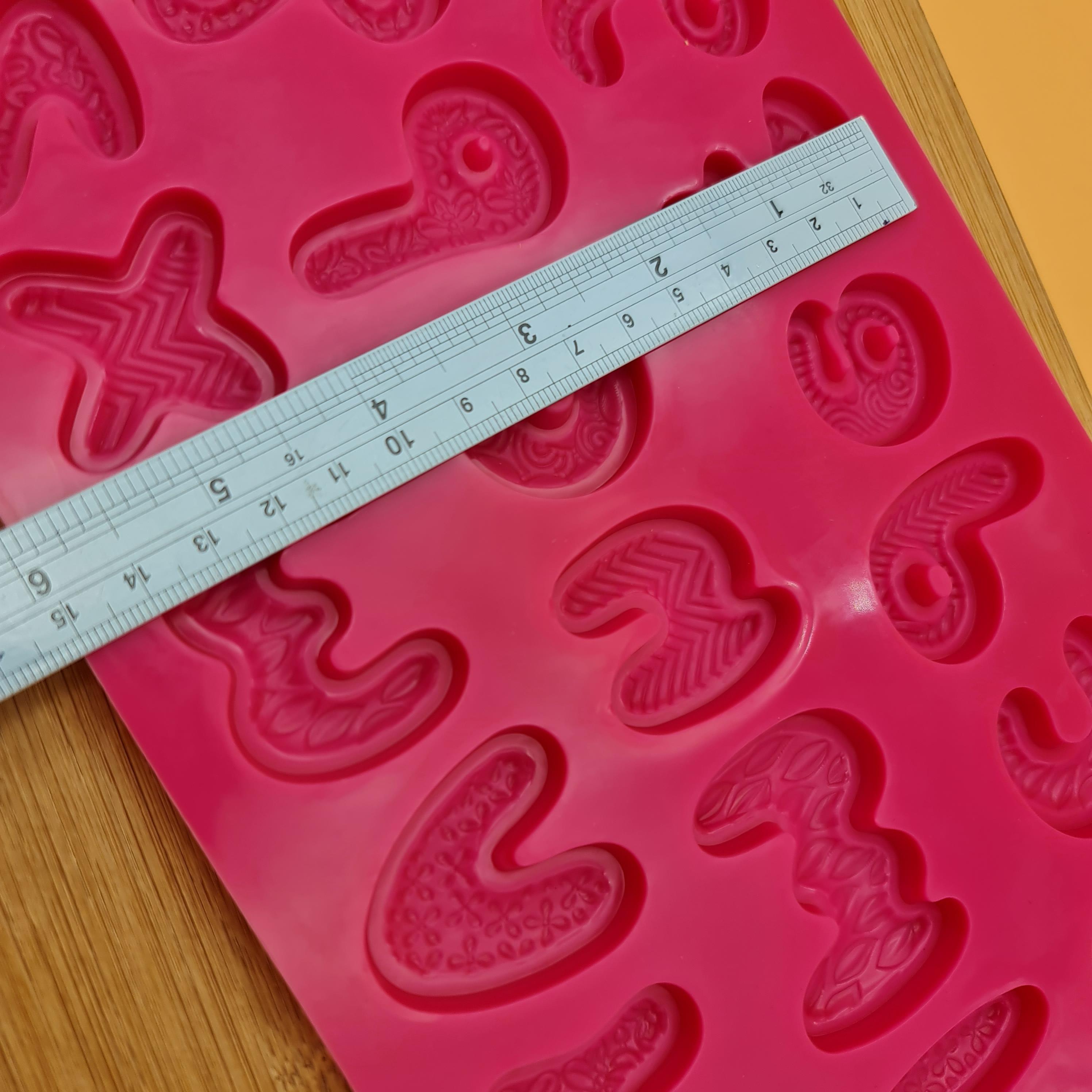 ✅️🇹🇭 แม่พิมพ์ซิลิโคน ตัวหนังสือ A-Z 0-9 สำหรับงาน ฟองดอง วุ้น ช็อคโกแลต โมลสบู่ เรซิ่น เจริญ12