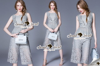 SS04010816 Seoul Secret Say's... Lacey V Pricess Lace set Material : สวยหวานแบบสาวมีคลาสด้วยเซ็ทเสื้อผ้าลูกไม้